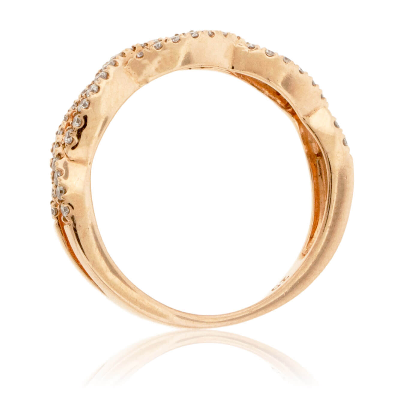 Rose Gold Diamond Infinity Style Band - Park City Jewelers