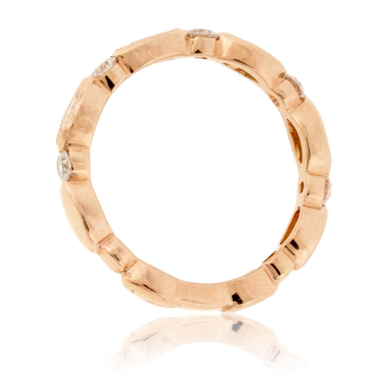 Rose Gold Marquise & Round Diamond Style Band - Park City Jewelers