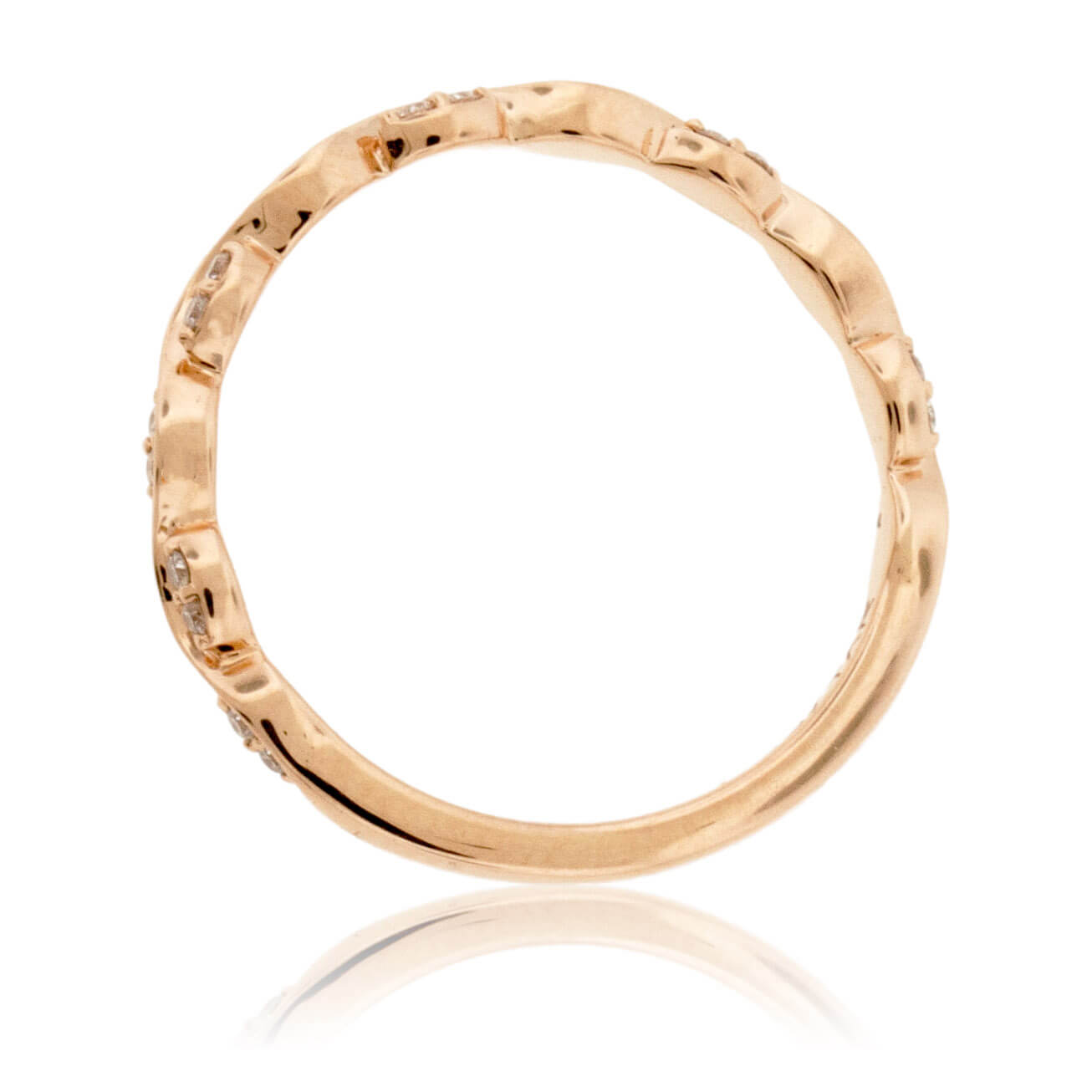 Rose Gold Marquise Shape Round Diamond Style Band - Park City Jewelers