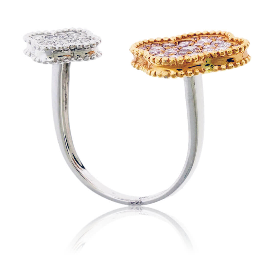 Rose & White Gold Natural Pink Color Diamond Ring - Park City Jewelers