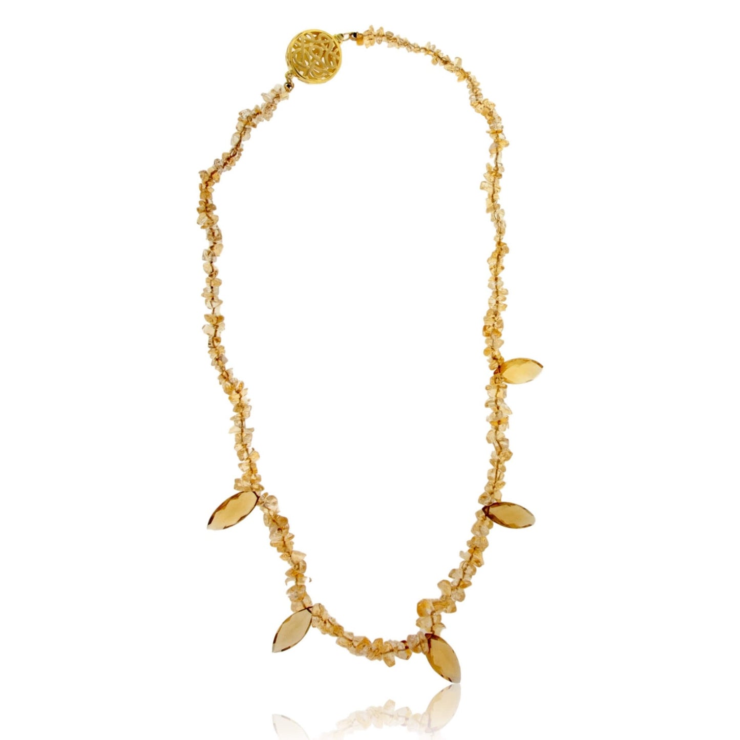 Rough Citrine Beads & Beer Quartz Necklace - Park City Jewelers