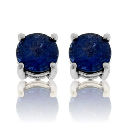 Round 5mm Blue Sapphire Stud Earrings - Park City Jewelers