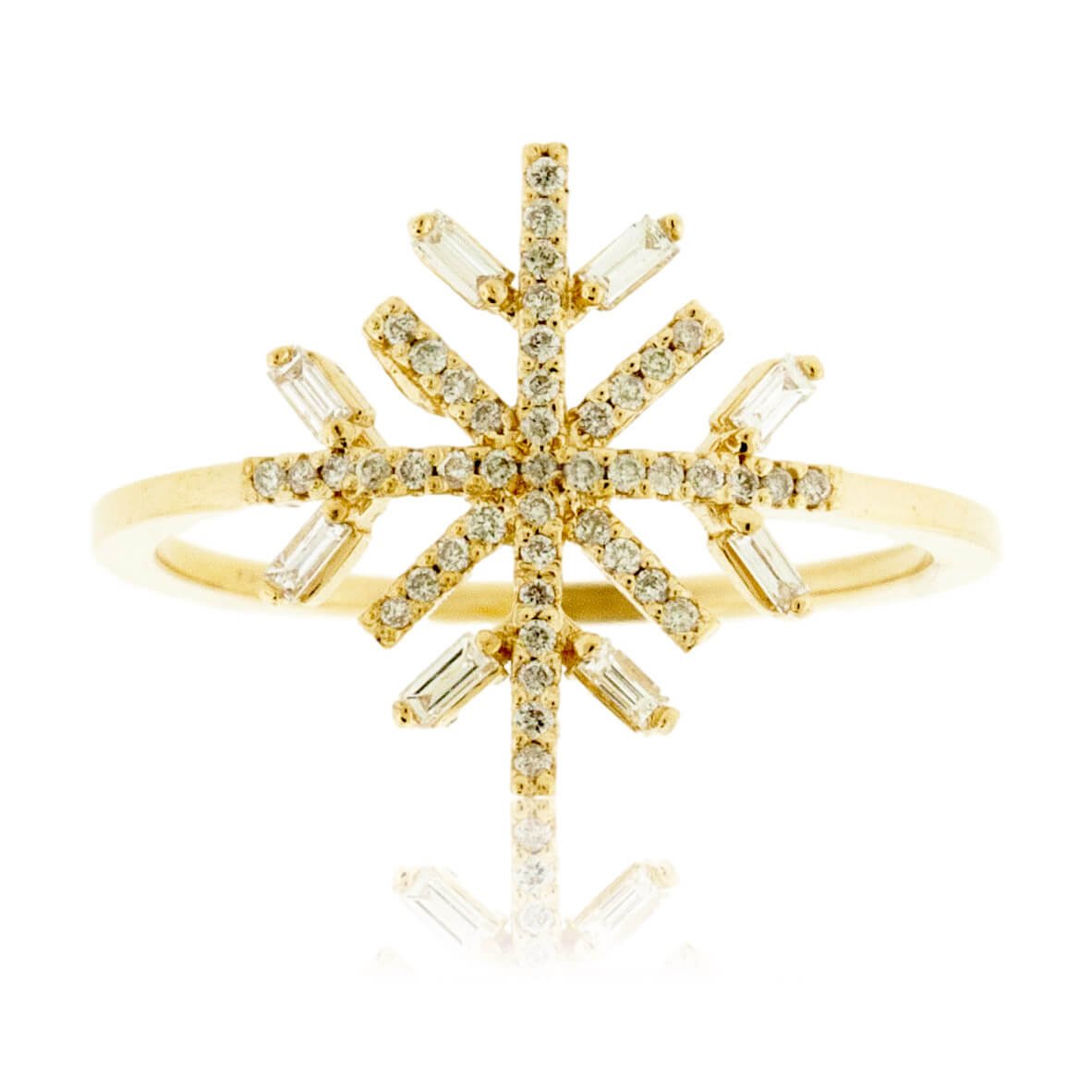 Round and Baguette Diamond Ring - Park City Jewelers
