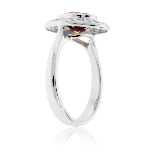 Round Citrine and Filigree Style Circle Ring - Park City Jewelers