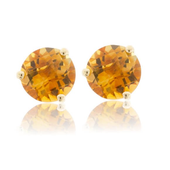 Round Citrine Stud Earrings - Park City Jewelers