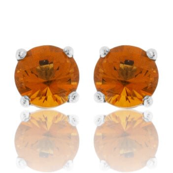 Round-Cut Citrine Stud Post Earrings - Park City Jewelers