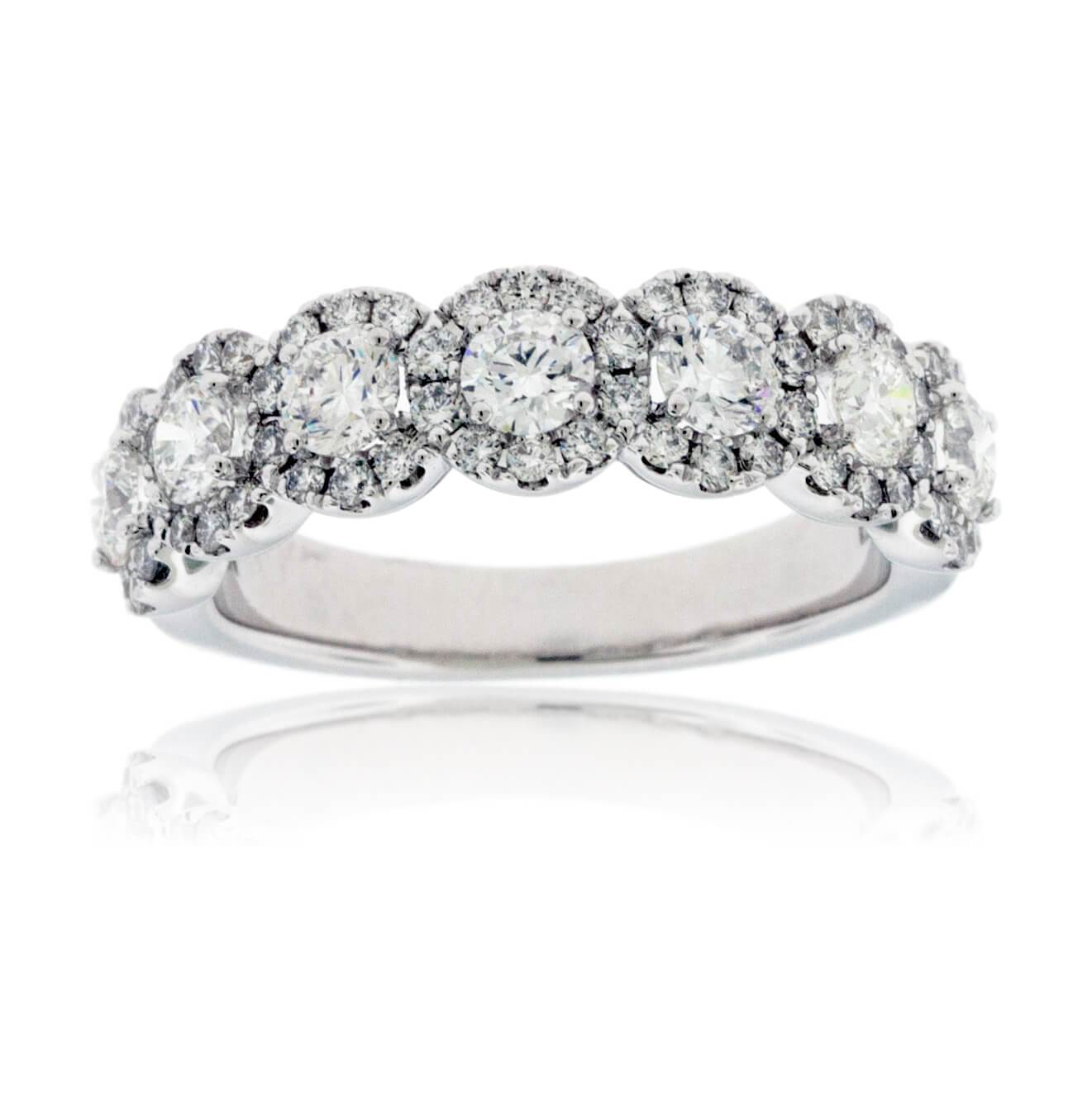 Round Diamond & Diamond Halo Style Band - Park City Jewelers