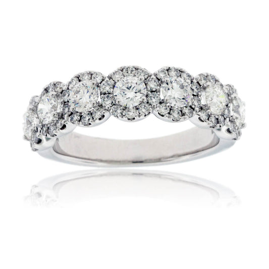 Round Diamond & Diamond Halo Style Band - Park City Jewelers