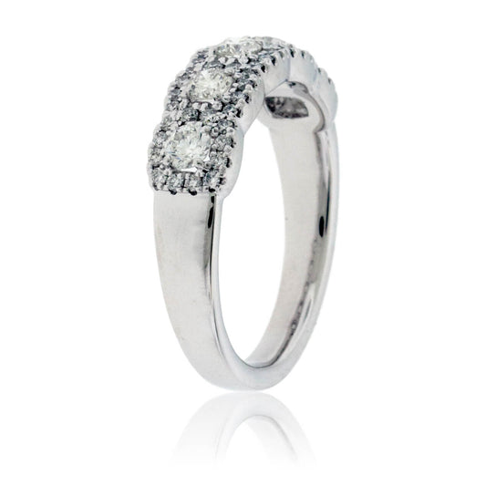 Round Diamond & Diamond Halo Style Band - Park City Jewelers