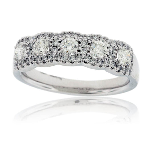 Round Diamond & Diamond Halo Style Band - Park City Jewelers
