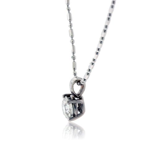 Round Diamond Solitaire Pendant - Park City Jewelers