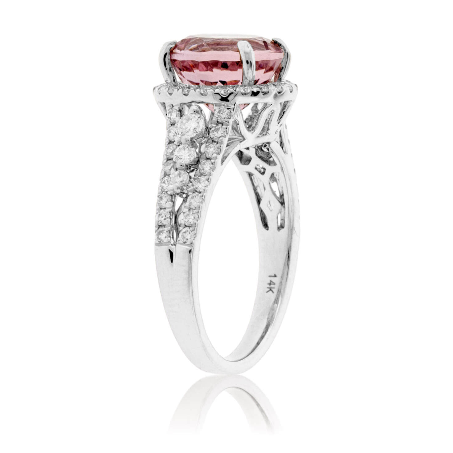 Round Fancy Cut Morganite & Diamond Ring - Park City Jewelers