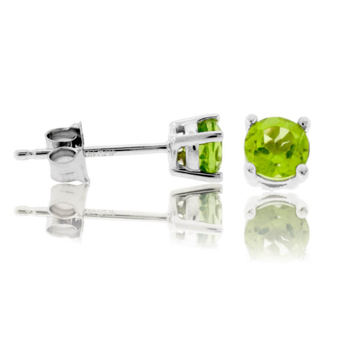 Round Peridot Stud Earrings - Park City Jewelers