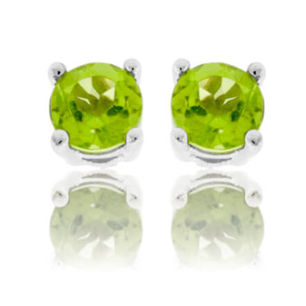 Round Peridot Stud Earrings - Park City Jewelers