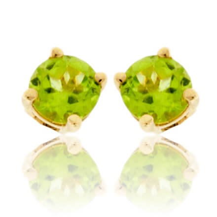 Round Peridot Stud Earrings - Park City Jewelers