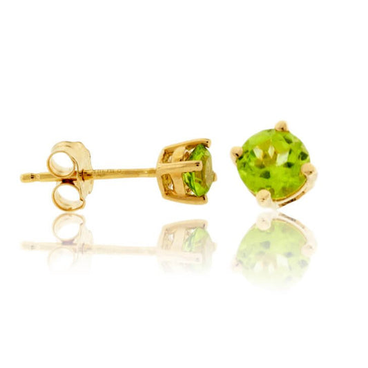 Round Peridot Stud Earrings - Park City Jewelers