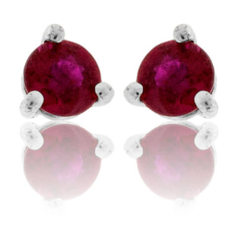 Round Ruby Stud Earrings - Park City Jewelers