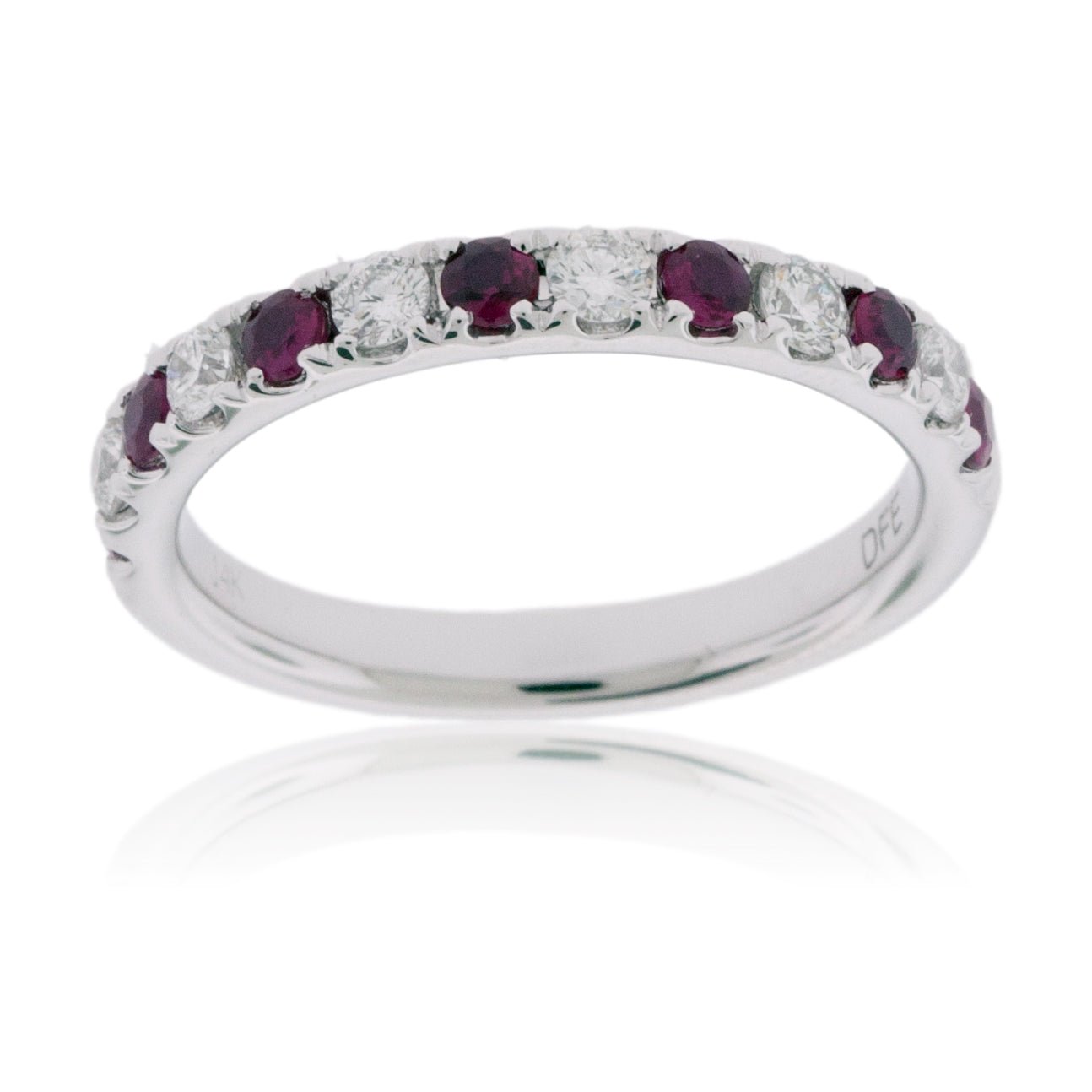 Ruby and Diamond Alternating Band - Park City Jewelers