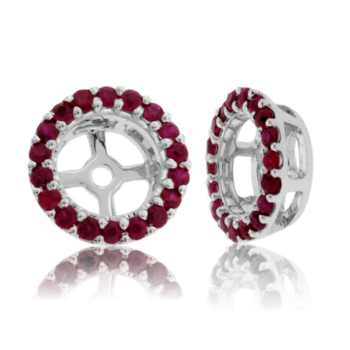 Ruby Halo Earring Jackets for Stud Earrings - Park City Jewelers