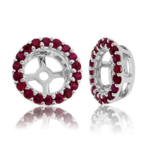Ruby Halo Earring Jackets for Stud Earrings - Park City Jewelers
