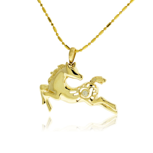 Running Horse Sun Necklace - Park City Jewelers