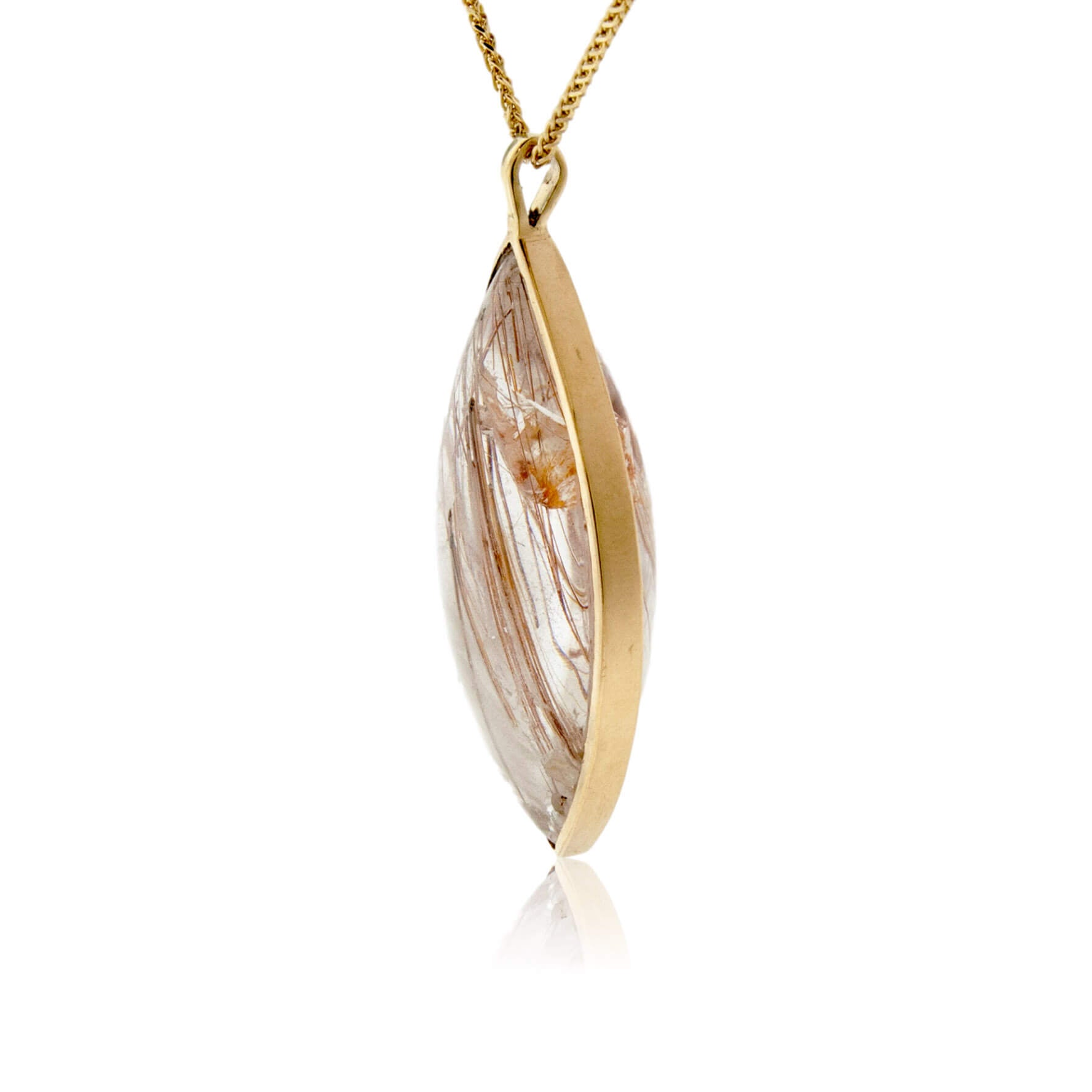 Rutilated Quartz Bezel Set Pendant - Park City Jewelers