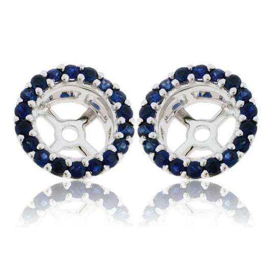 Sapphire Halo Earring Jackets for Stud Earrings - Park City Jewelers