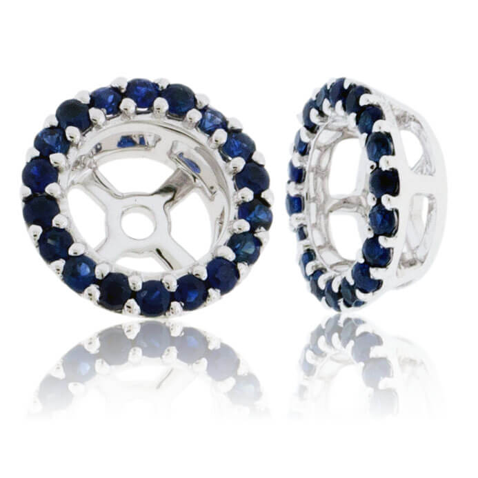 Blue sapphire deals earring jackets