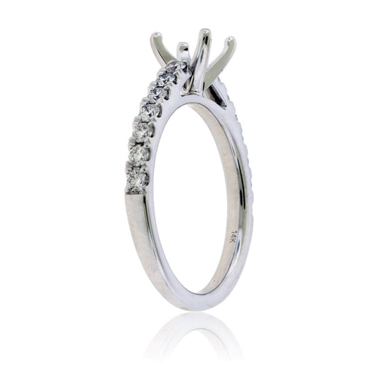Simple Cathedral .50ctw Semi Mount Diamond Ring - Park City Jewelers