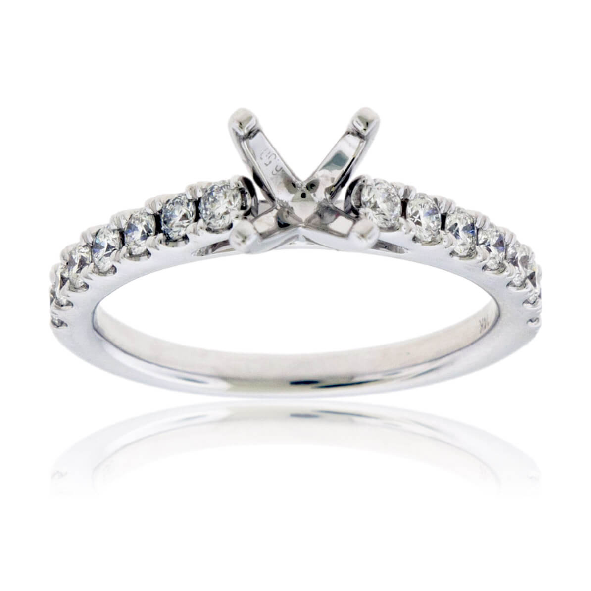 Simple Cathedral .50ctw Semi Mount Diamond Ring - Park City Jewelers