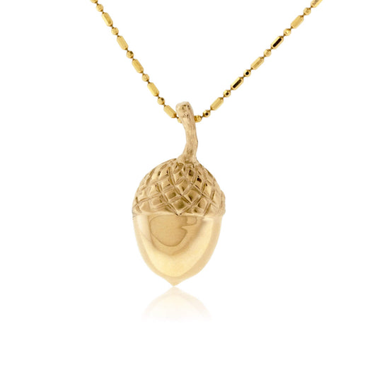 Simple Large Acorn Pendant - Park City Jewelers