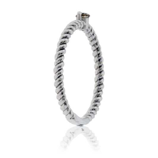 Single Diamond Stackable Rope Style Ring - Park City Jewelers
