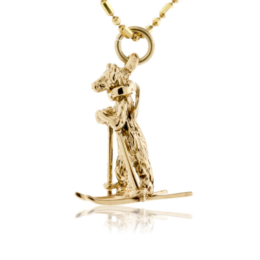 Skiing Bear Charm - Park City Jewelers