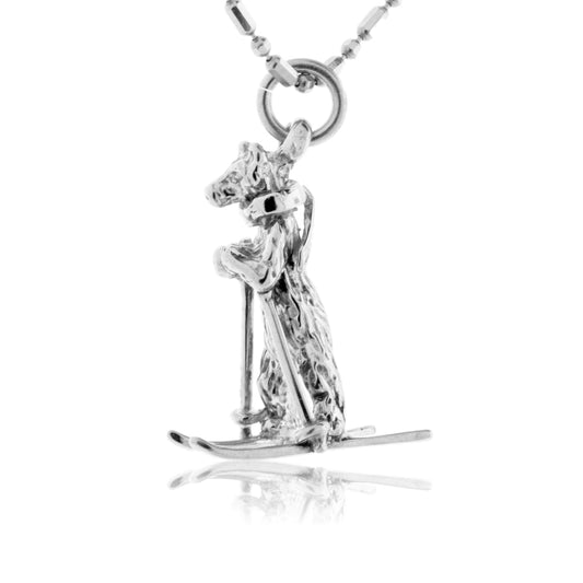 Skiing Bear Charm - Park City Jewelers