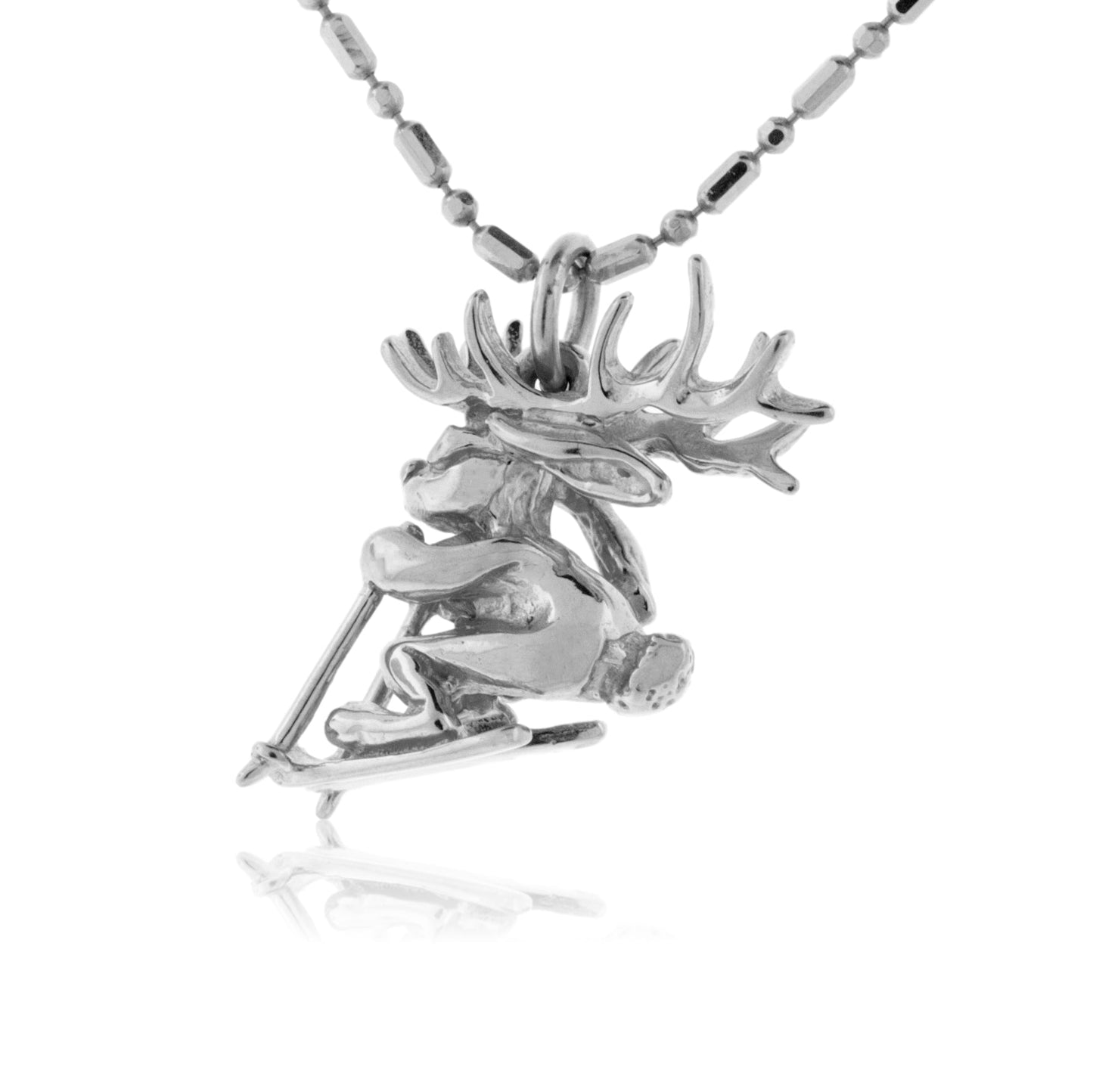 Skiing Jackelope Charm - Park City Jewelers