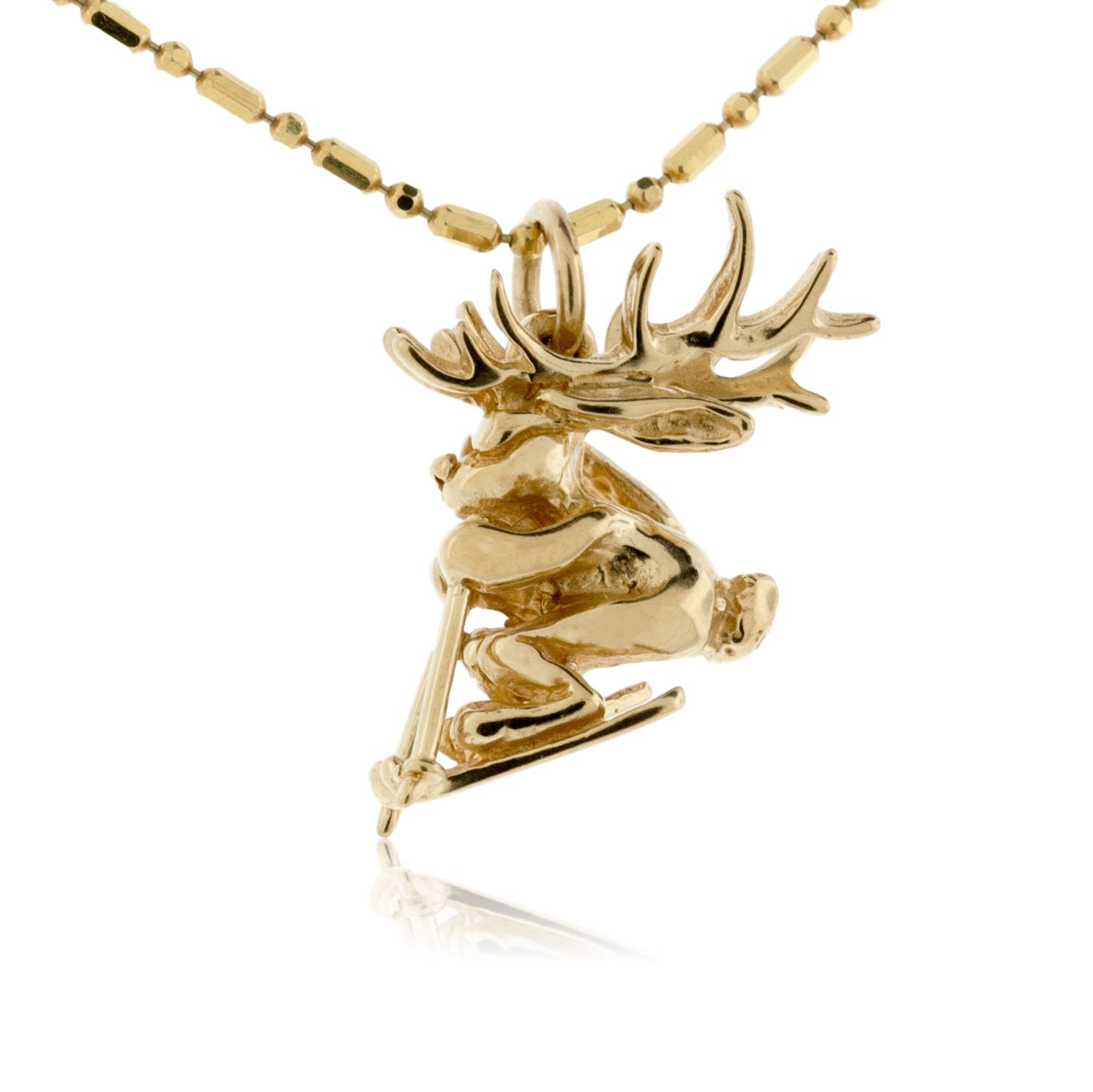 Skiing Jackelope Charm - Park City Jewelers