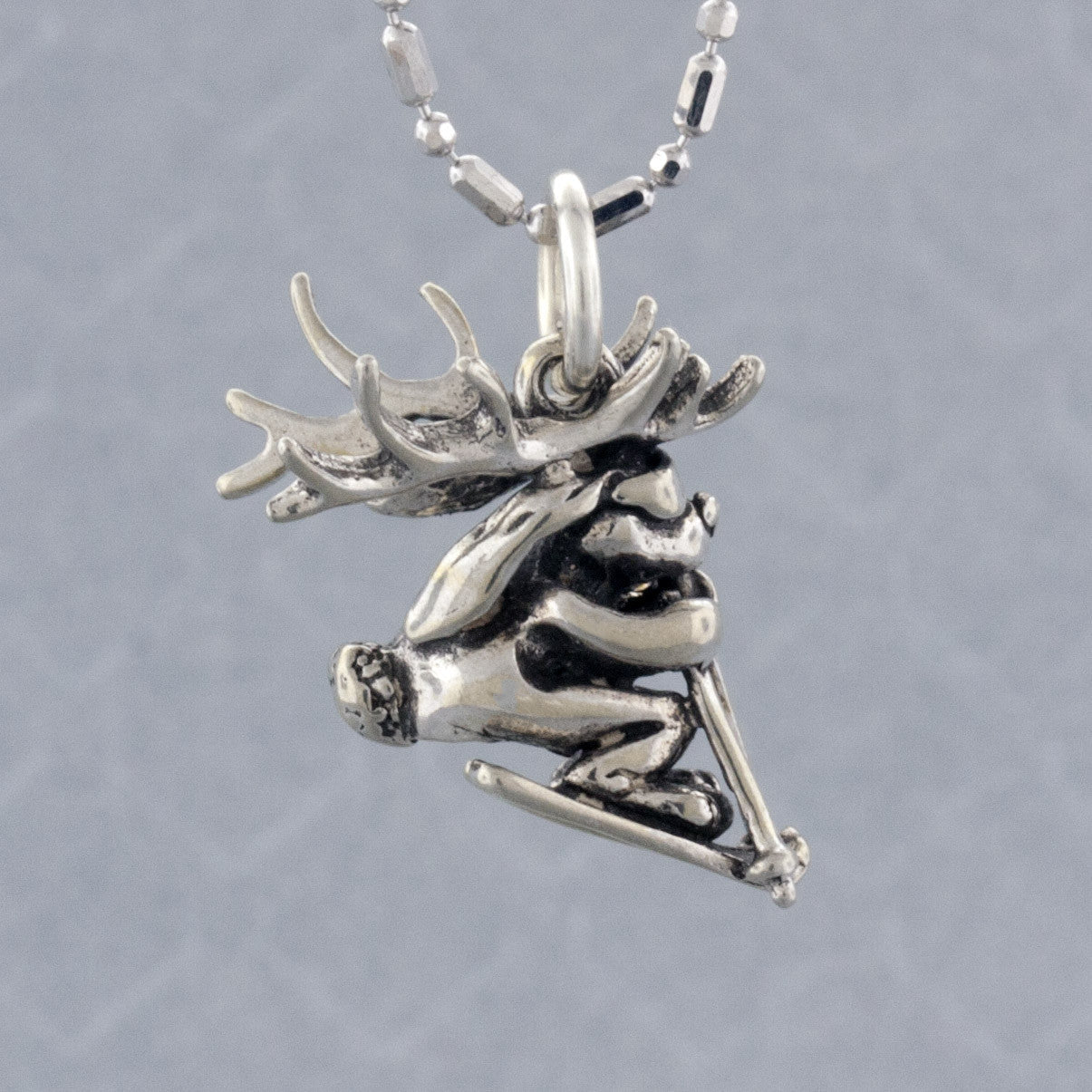 Skiing Jackelope Charm - Park City Jewelers
