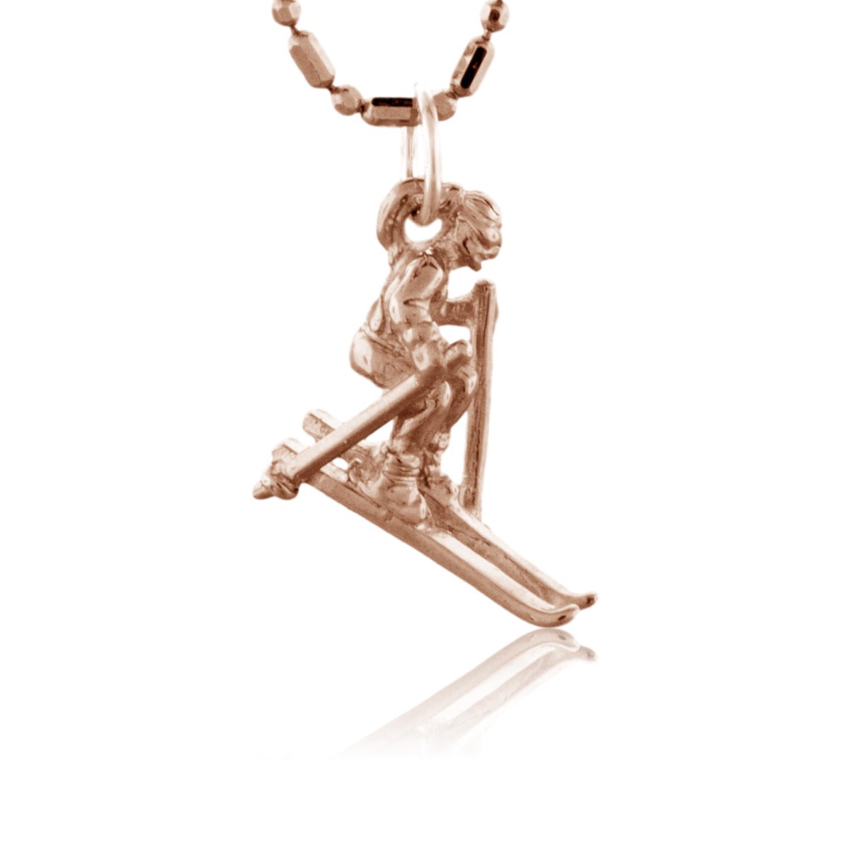 Skiing Lady Charm - Park City Jewelers