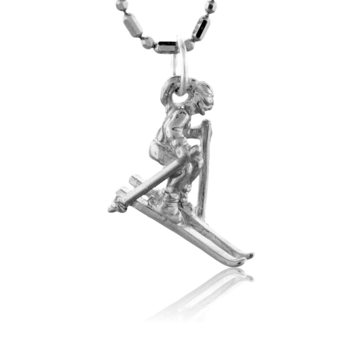Skiing Lady Charm - Park City Jewelers