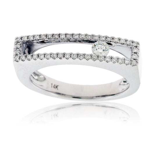 Sliding Diamond & Diamond Accented Ring - Park City Jewelers