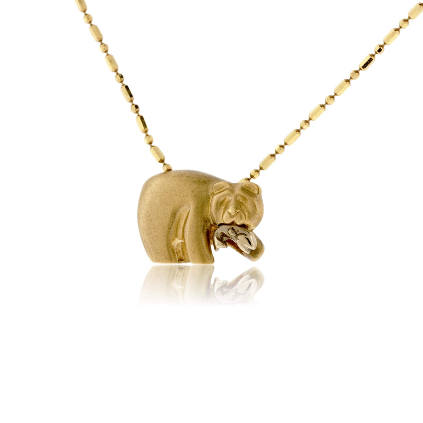 Small Bear Gone Fishing Pendant - Park City Jewelers