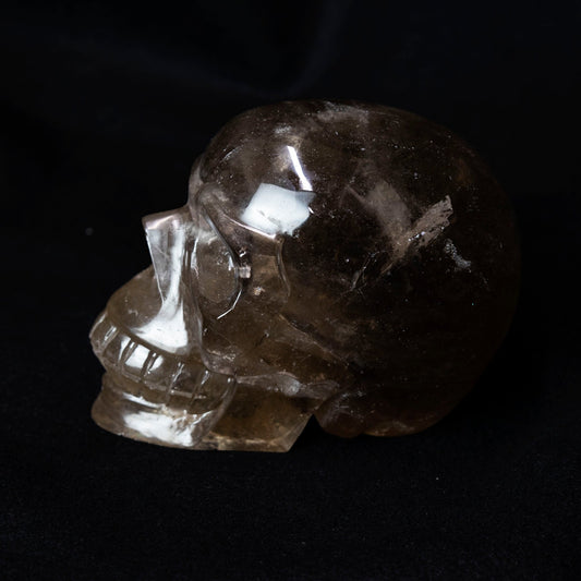 Smoky Quartz Skull 6 Inch Carving - Park City Jewelers