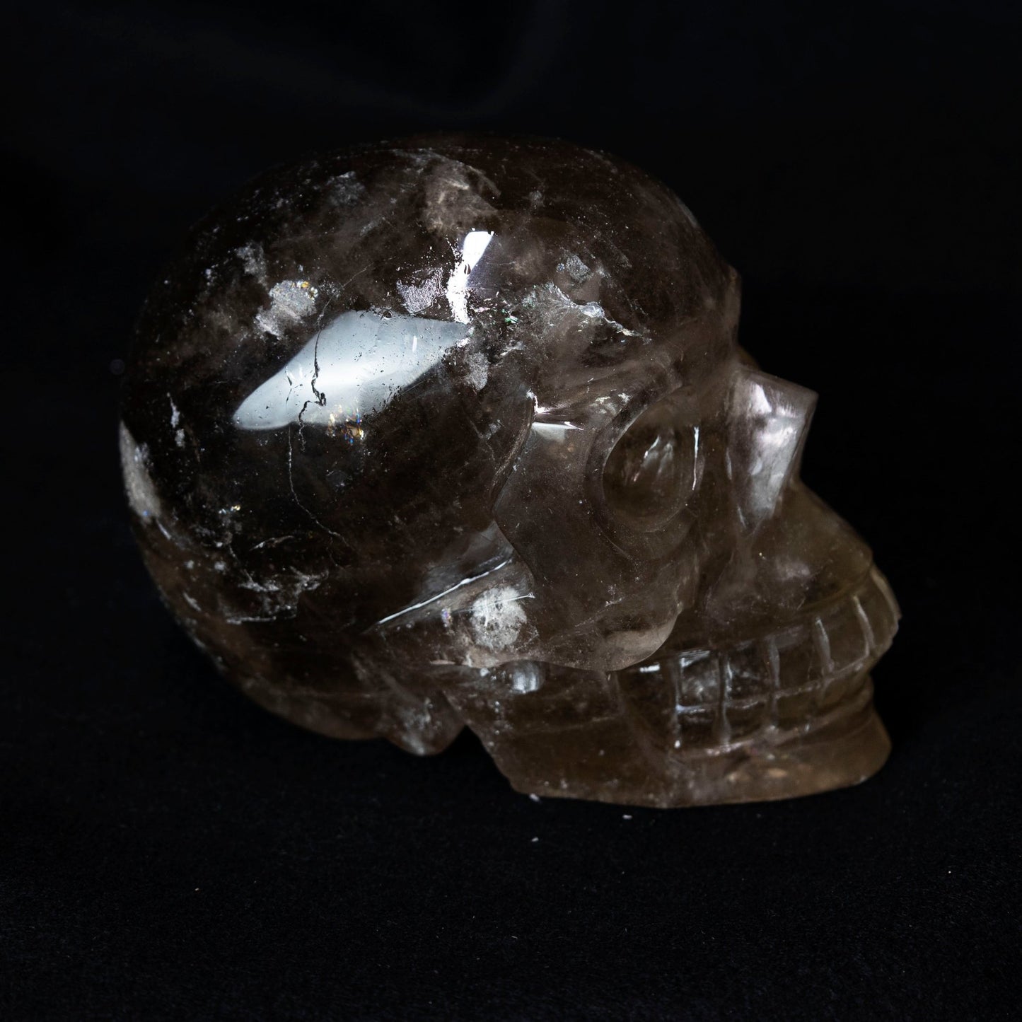 Smoky Quartz Skull 6 Inch Carving - Park City Jewelers