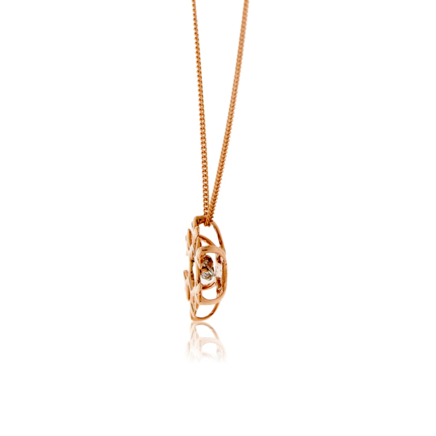 Solitaire Dancing Diamond Snowflake Pendant w/ Chain - Park City Jewelers