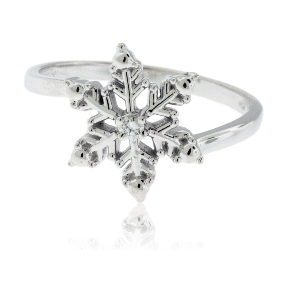 Solitaire Diamond Snowflake Ring - Park City Jewelers