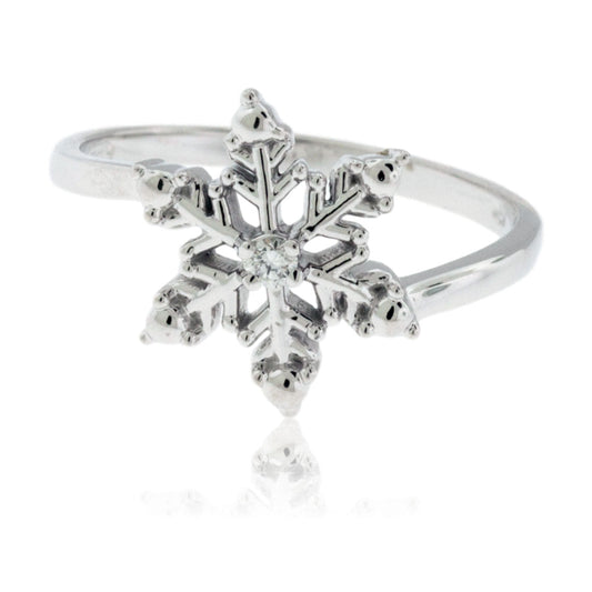 Solitaire Diamond Snowflake Ring - Park City Jewelers
