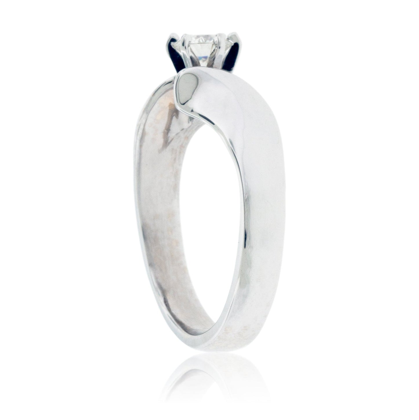 Solitaire Moissanite Engagement Ring - Park City Jewelers