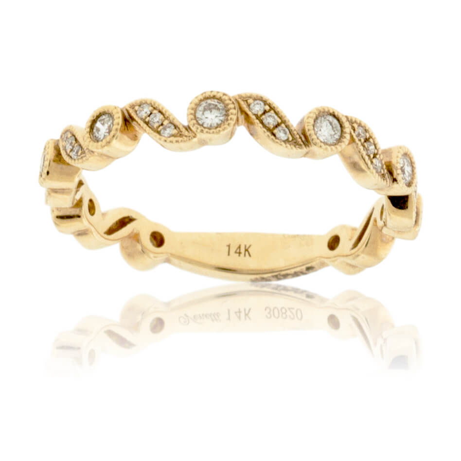 Stackable Milgrain Style Diamond Band - Park City Jewelers