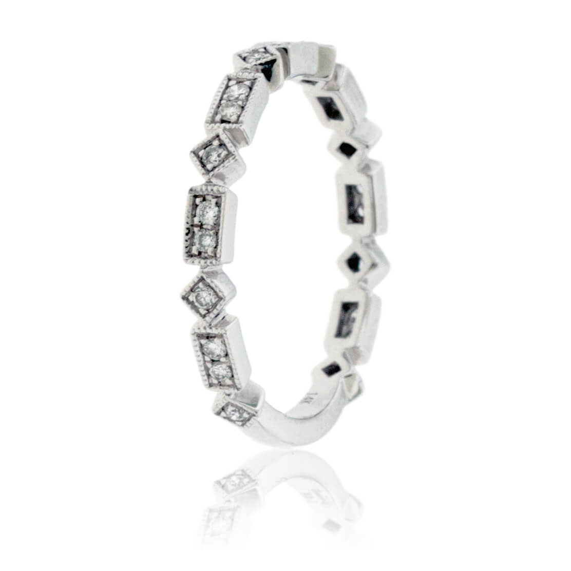 Stackable Milgrain Style Diamond Band - Park City Jewelers