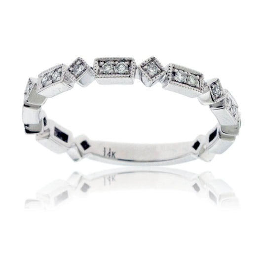 Stackable Milgrain Style Diamond Band - Park City Jewelers